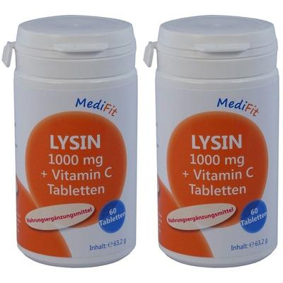 Lysin 1000Mg+Vit C Medifit x2 2x60 St Tabletten