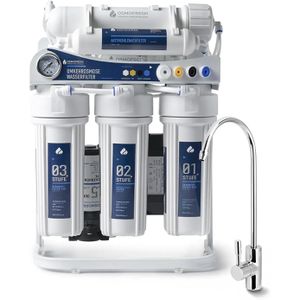 OsmoFresh Osmoseanlage Proline X3 - 600 GPD, Untertisch, weiß, für Wasseranschluss, mit Armatur & 5 Filterstufen