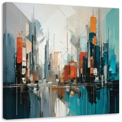 LEINWANDBILD Abstrakte Stadt Architektur 40x40cm