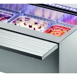 KBS Gastrotechnik KBS Tablettrutsche für Salatbar Edelstahl für eine Frontseite Vollkonstruktion