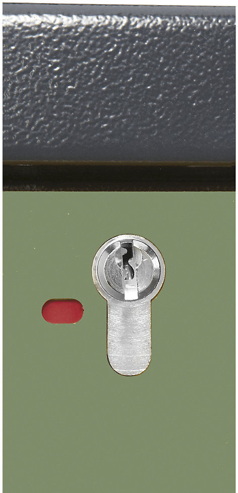 Feuerbeständiger Industrie-Gefahrstoffschrank Typ 90, HxBxT 1955 x 600 x 615 mm, 1-türig, resedagrün asecos