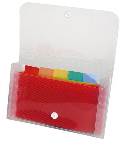Exacompta Fächermappe Crystal, A6, 6 Fächer 55498E