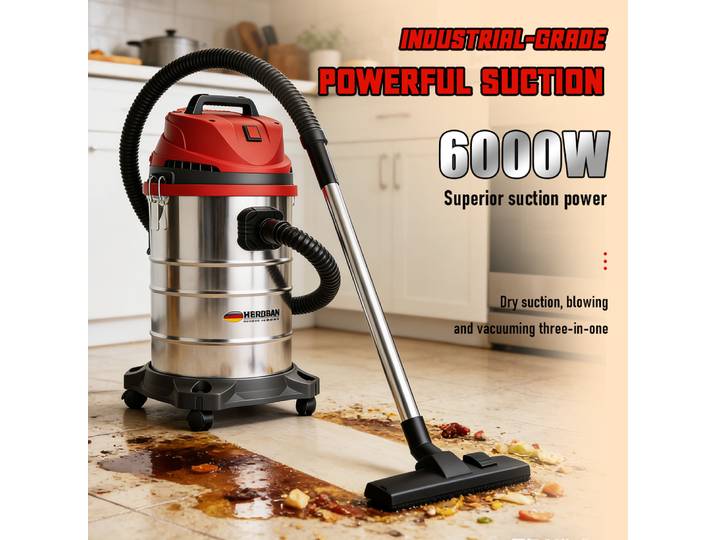 Aspirateur eau et poussière Tungfull haute puissance, outil d'aspiration industriel pour le lavage de voitures, l'usage domestique, le nettoyage de la jointoiement et le nettoyage commercial
