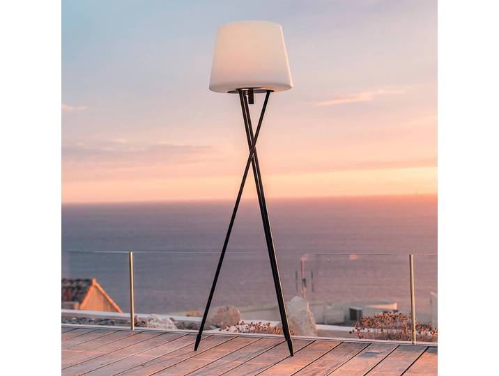 Lumisky LED-Akku-Stehlampe TRY, weiß/schwarz Höhe 150 cm Metall RGB Try, dimmbar, schwarz, Metall, Modern, Tischleuchte