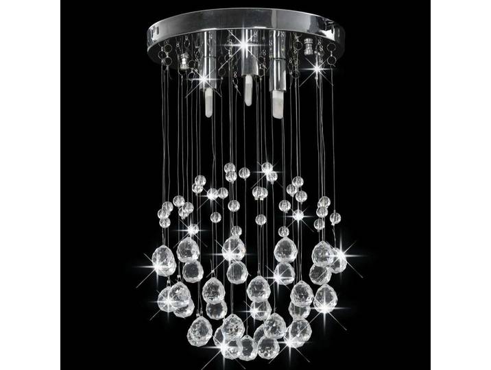 vidaXL Plafonnier avec perles en cristal argenté Boule 3x G9 Ampoules