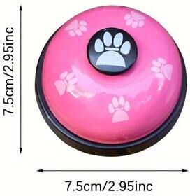 Uplift Essentials Cartoon Paw Print Pet Training Bell For Cats And Dogs pink