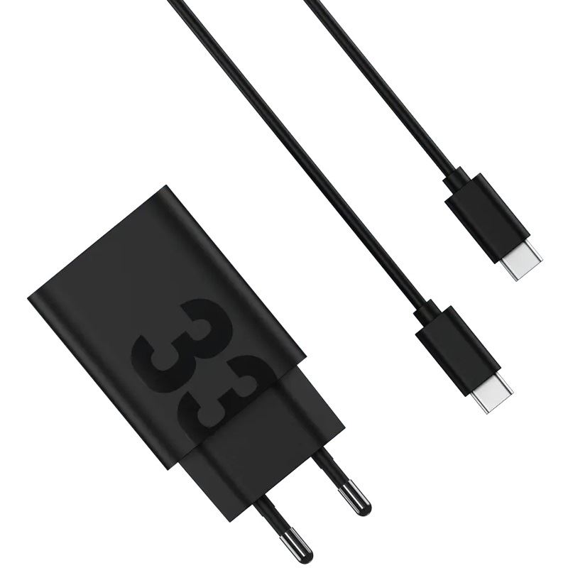 Motorola Original TurboPower 33W USB Ladegerät, PD + Qualcomm QC3.0 Schnellladetechnologie, inklusive USB-A/USB-C Kabel