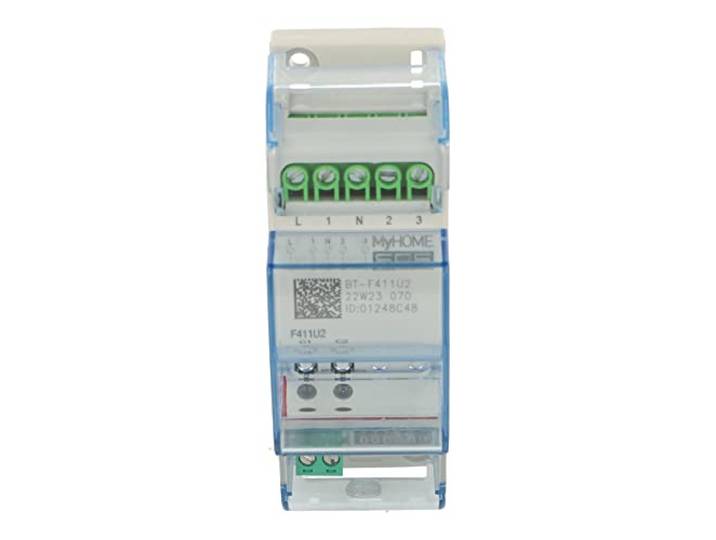 BTicino F411U2 MyHome_Up Contrôleur Modulaire Multi-Applications Volets Roulants et Moteurs 2 Sorties\, 10A\, 2 Modules