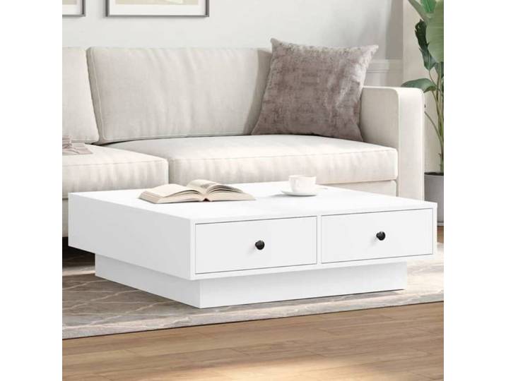 SALE 2025 Table basse - Table d'Appoint de Salon - Blanc 90x90x28 cm - Aggloméré 30 1 Kg 2114