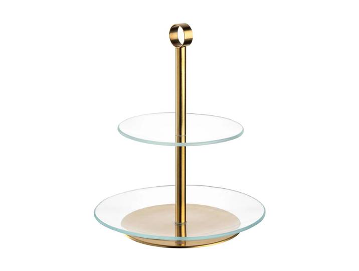 Etagere LEONARDO LEONARDO Etagere Cena, 2-teilig, Gold , gold, Ø 20,8cm, Servierplatten, Etagere