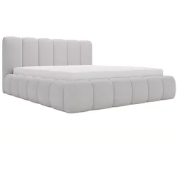 POLSTERBETT Cloud 180x200 Bouclé-Stoff Hellgrau