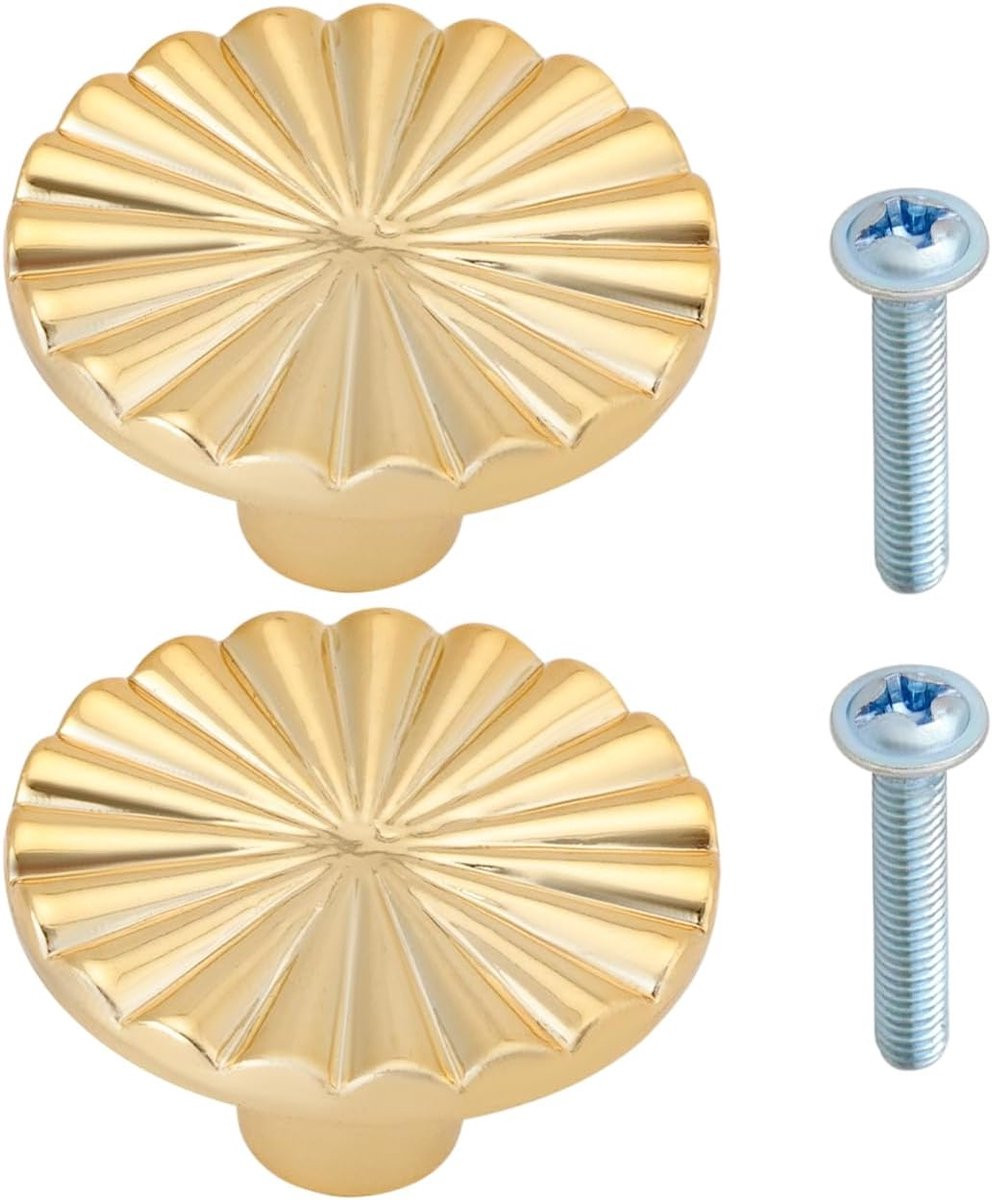 Dailygoods Kastknoppen Goud - 2 Stuks - Diameter: 35 mm