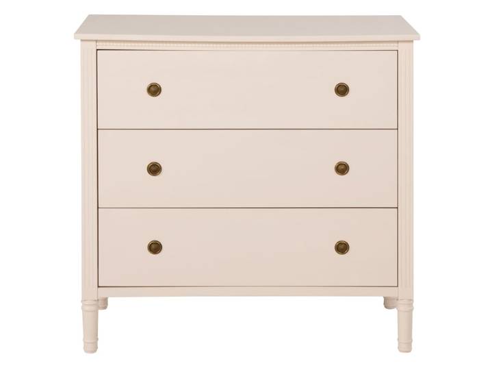 Als Wickelunterlage geeignete Kommode mit 3 Schubladen, puderrosa 86cm