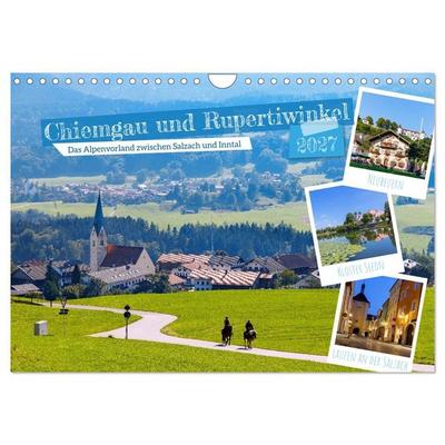 Chiemgau und Rupertiwinkel. Das Alpenvorland zwischen Salzach und Inntal (Wandkalender 2027 DIN A4 quer), CALVENDO Monatskalender