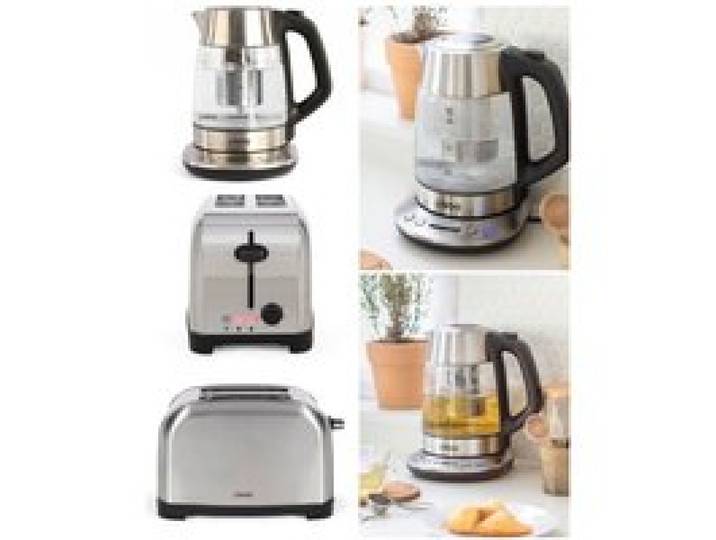 Bouilloire - LIVOO - Inox Verre - 1 7 L - 2200 W - Température réglable 40-100 °C