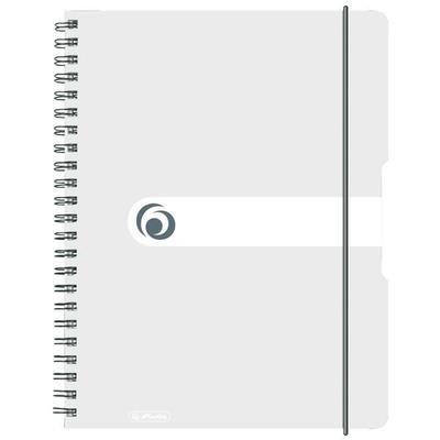 Herlitz Spiralblock A4 to go 80 Blatt kariert transparent
