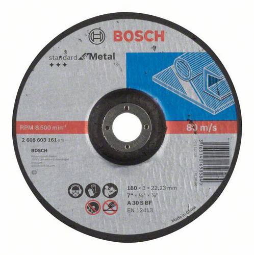 Bosch Accessories 2608603161 2608603161 Trennscheibe gekröpft 180mm Stahl