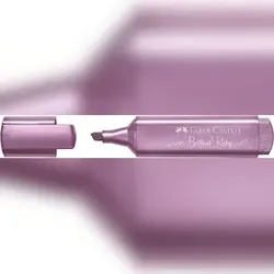 FABER-CASTELL Textmarker 46 Metallic, rubin, Strichstärke: 1 und 5 mm.