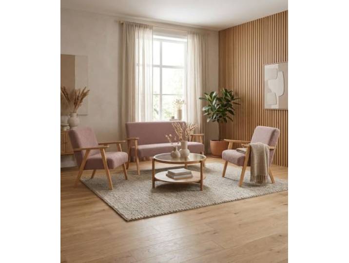 Family Meble Sitzgruppe Soler Angel – Zweisitzer-Sofa und 2 Sessel im Retro-Stil – Variante Angel 8