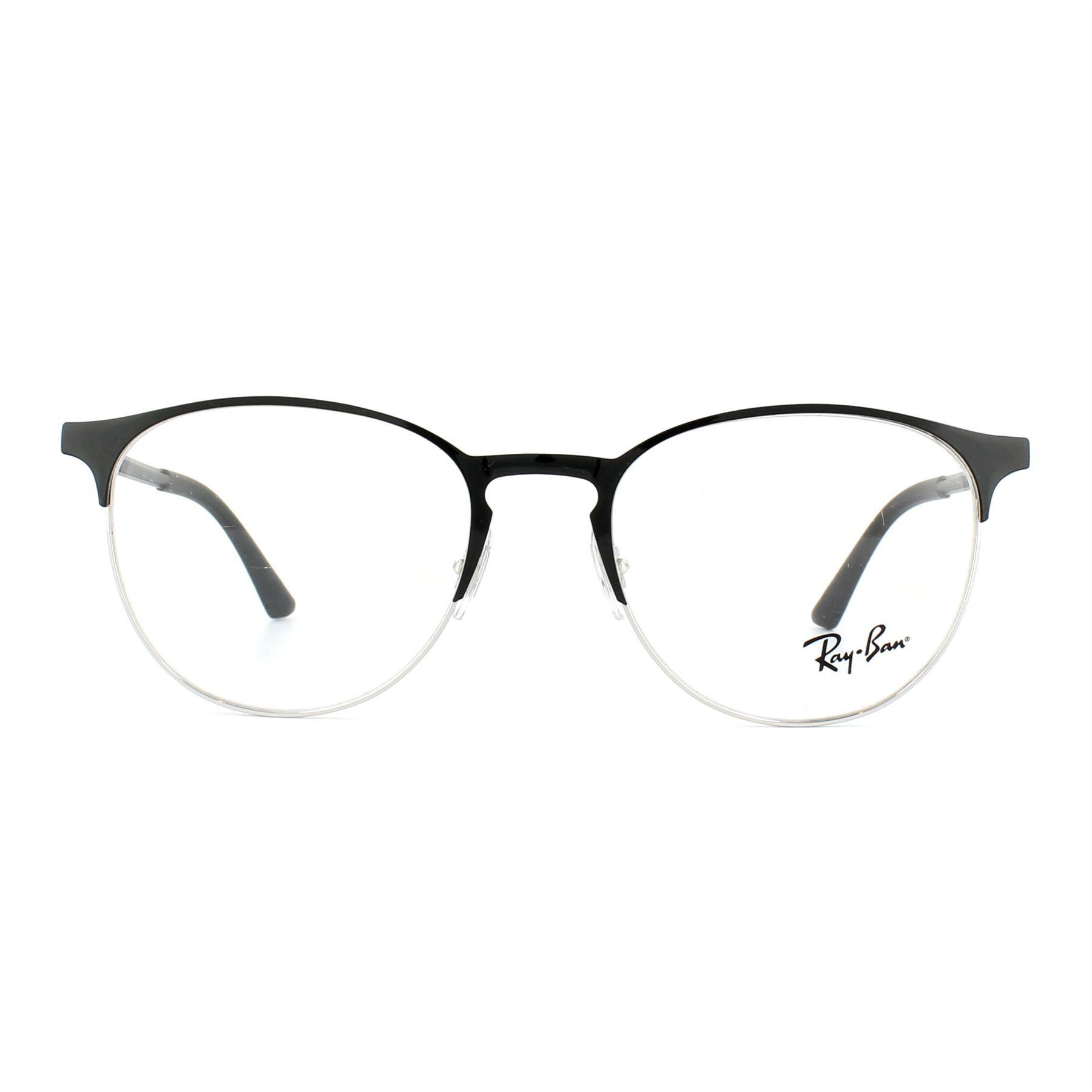 Ray-banbril 6375 2861 Zilver op boven zwart 51 mm