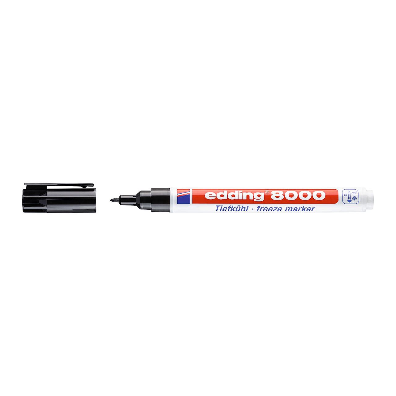 edding 8000 Tiefkühlmarker schwarz 1,0 mm, 1 St.