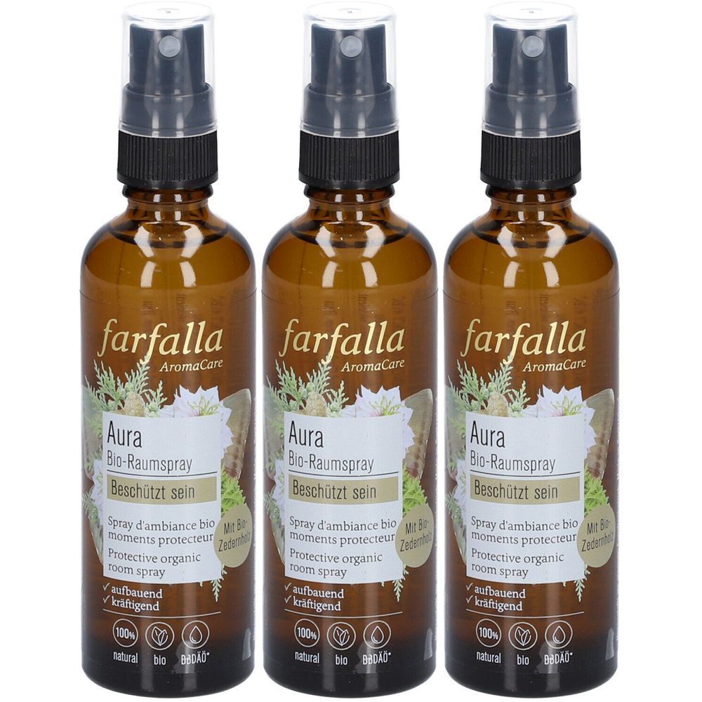Farfalla Bio-Raumspray beschützt sein Aura 75 ml x3 3x75 Spray