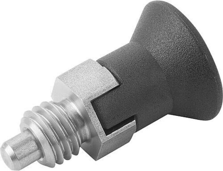 KIPP Arretierbolzen ECO kurze Variante Gr. 3 D1=M12x1,5 D=8 Form (K0748.13308121)