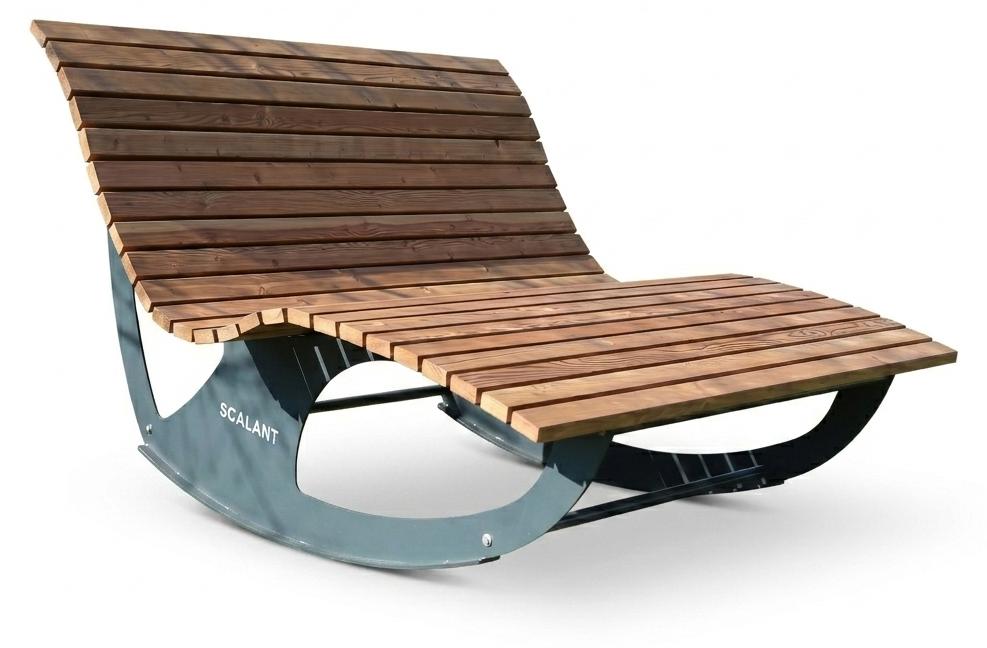 Waldsofa Balance (K) + Auflage hellgrau + Kissen hellgrau + Schutzhülle