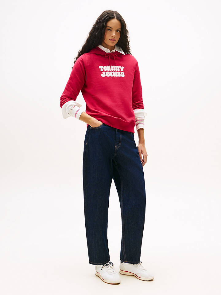 TOMMY JEANS Hoodie in Rot - XS