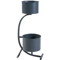 Helloshop26 - Pflanzenständer im Outdoor-Stil 63 x 29 x 21 cm schwarz