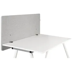 Akustik Tischtrennwand FLEXMIUT D 120 cm hellgrau hjh OFFICE