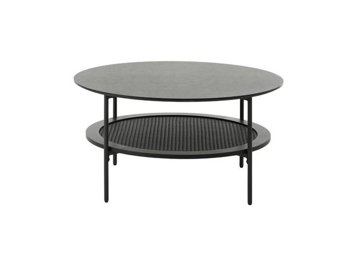 Boxxx Couchtisch Pensacola, Schwarz, rund, Rundrohr, 80x40x80 cm, Wohnzimmer, Wohnzimmertische, Couchtische, Couchtische rund