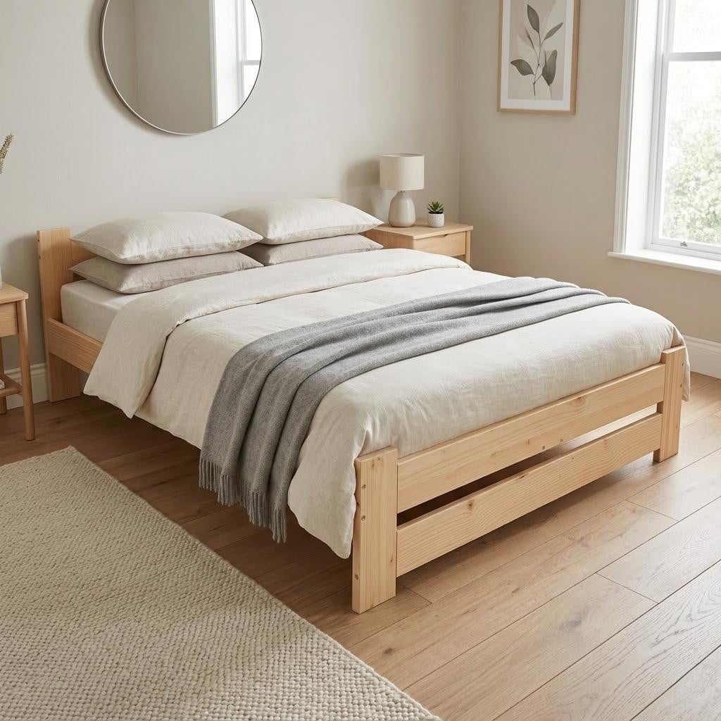 Need Sleep Massief houten dubbelbed van grenenhout B/D/H: 120 x 200 cm