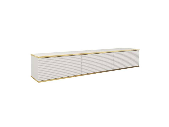 Komodee Hängeboard Banff Rtv175 MDF – Matt Weiß, Artisan-Eiche, 175x30x32 cm, Wohnzimmer, TV Möbel, Lowboards, Lowboards hängend