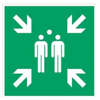 Sammelstelle ISO 7010 Alu 40x40 cm.