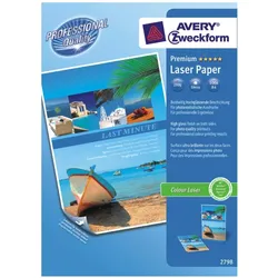 Avery Fotopapier (200 g/m2, A4, 100 Stk.), Fotopapier, Weiss