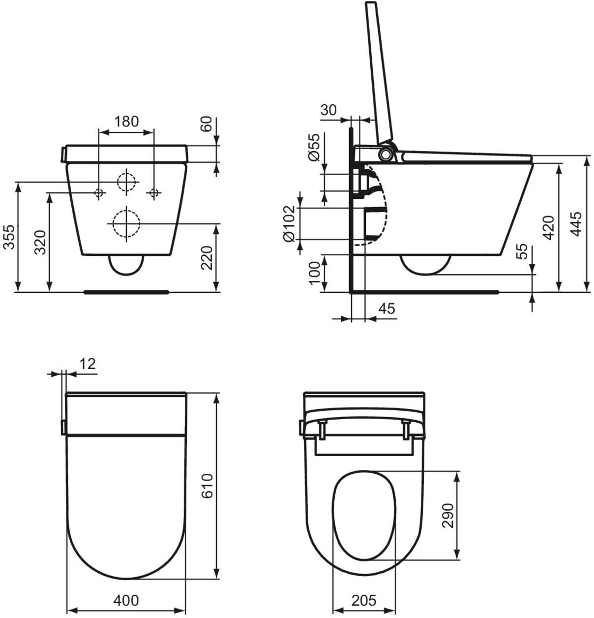 Ideal Standard life E Dusch-WC