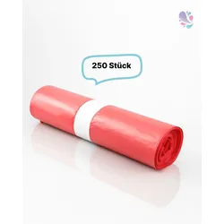 250 Qualitäts- Müllsack, Abfallsack, Müllbeutel 120 Liter, ROT, 38my, EXTRA REIßFEST