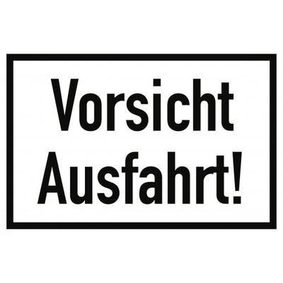 Vorsicht Ausfahrt!, Alu, 300x200 mm