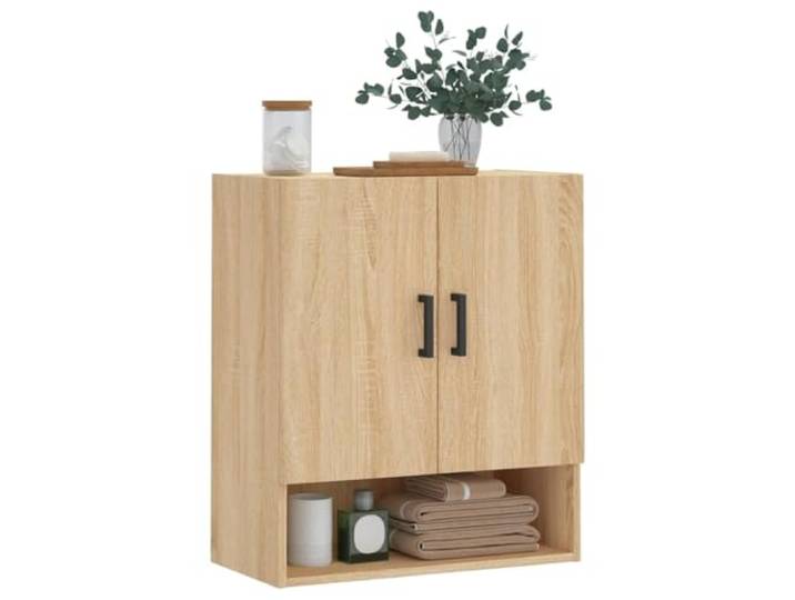 KTHLBRH Wandschrank Eiche Sonoma 60 x 31 x 70 cm Holz mehrschichtig Wandmontage, platzsparend, glatte Oberfläche, feuchtigkeitsbeständig, ideal für Ausstellungen