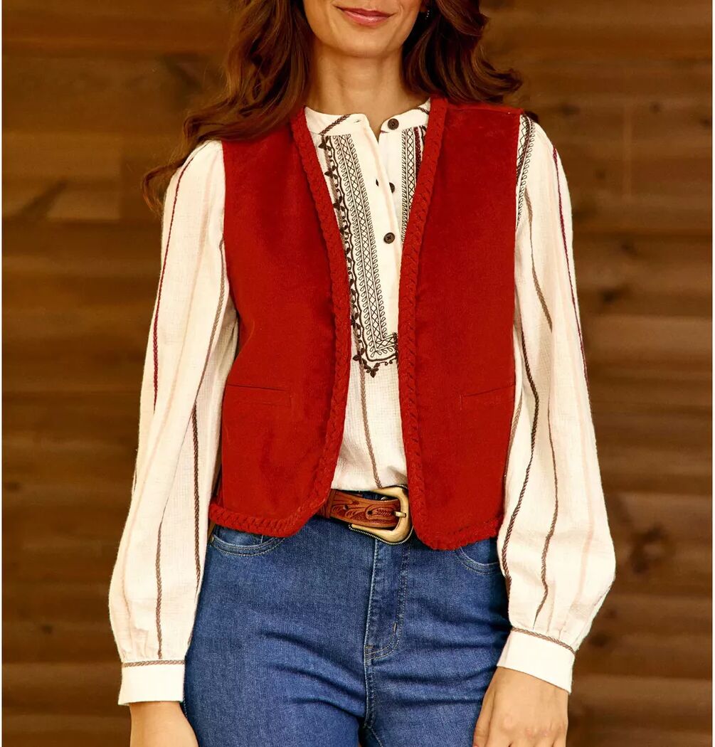 La Petite Etoile - Ärmellose Jacke, für Damen, Terracotta, Größe M
