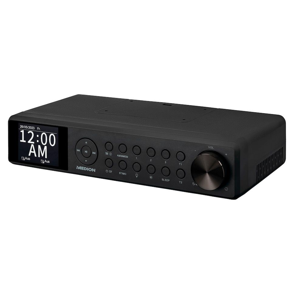 Medion Life P66750 Bluetooth DAB+, PLL, UKW Radio Uhr (Schwarz) 50073512