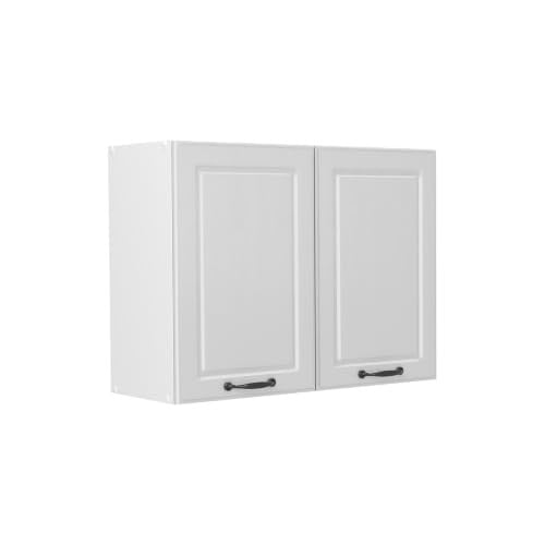 Vicco R-Line Glazen Keukenkast Wit Landelijk