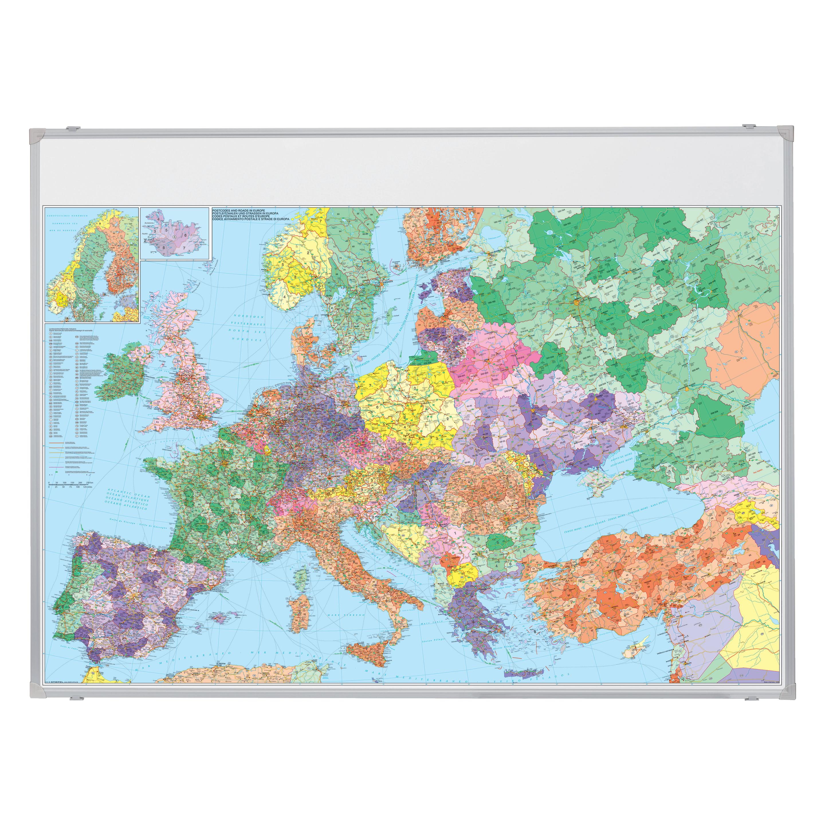 Franken Kartentafel Europa pinnbar (Pinnwand, 138 x 98 cm) (KA650P)
