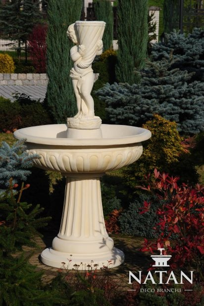 Springbrunnen Garten Teich Brunnen 159cm Steinbrunnen Gartenbrunnen Fontaine