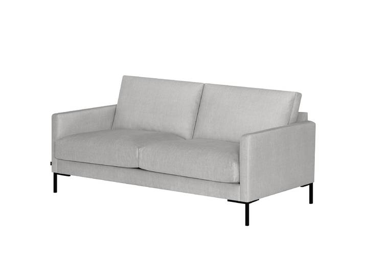 Canapé 2,5 places Belmonte Argenté Microfibre Valeria 176 x 82 x 87cm Moderne