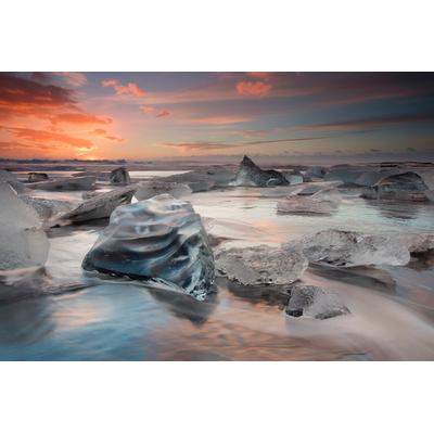 Papermoon "Photo-Art MASSIMO BARONI, GLACIAL LAGOON BEACH"