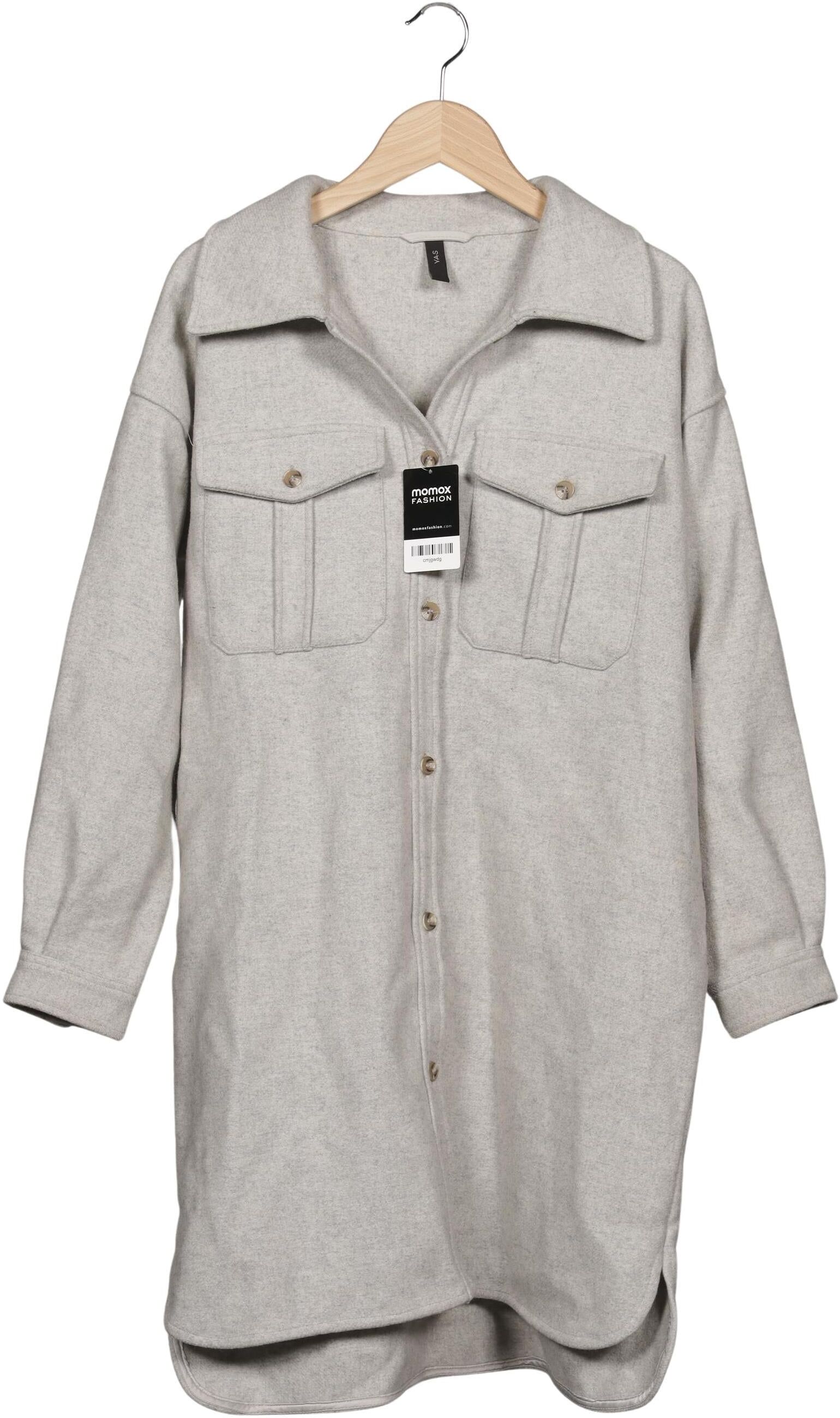 YAS Damen Mantel, Grau, Gr. S, Wolle / Synthetik - Second Hand