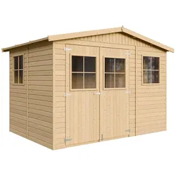 M334 GARTENHAUS HOLZ mit Fenstern - H226x324x216 cm/6 m2
