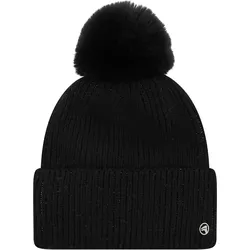 Euro-Star Damen Mütze Beanie ESLucilla black mit Silberfäden, Größe: Einheitsgröße